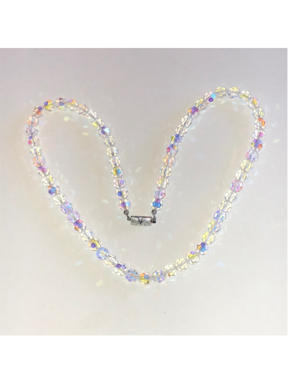 Vintage Aurora Crystal Beaded Boho Necklace